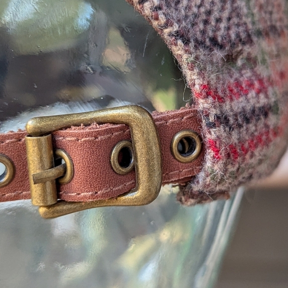 Goorin Bros Brown Wool Plaid Ball Cap Leather Band One Size - Picture 6 of 10